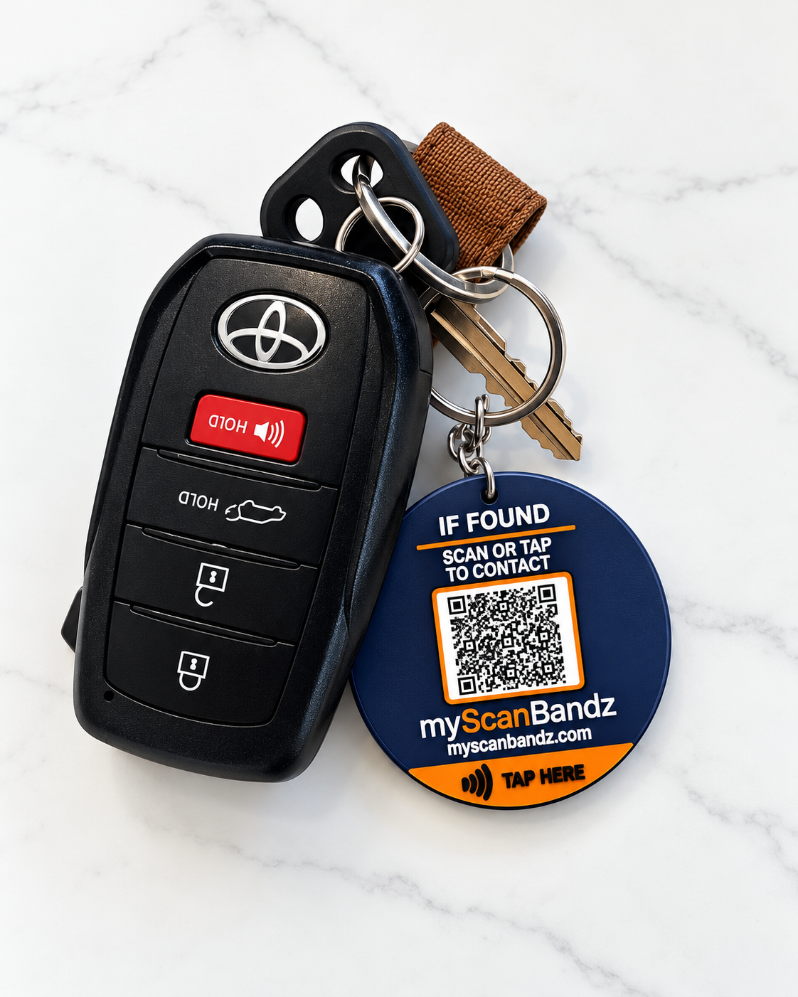 QR + NFC Keychain Tag