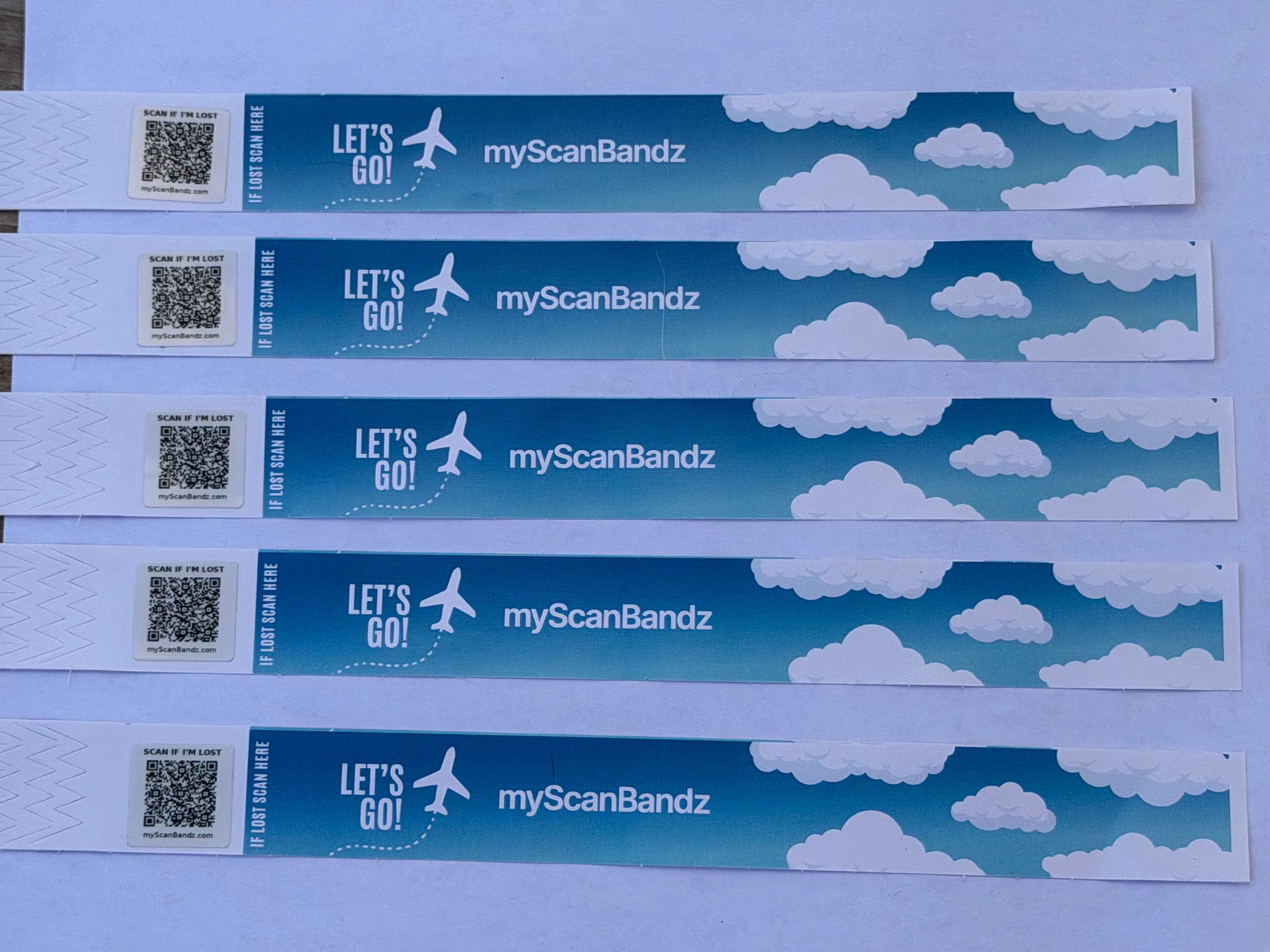 QR Safety Wristbands - Let's Go