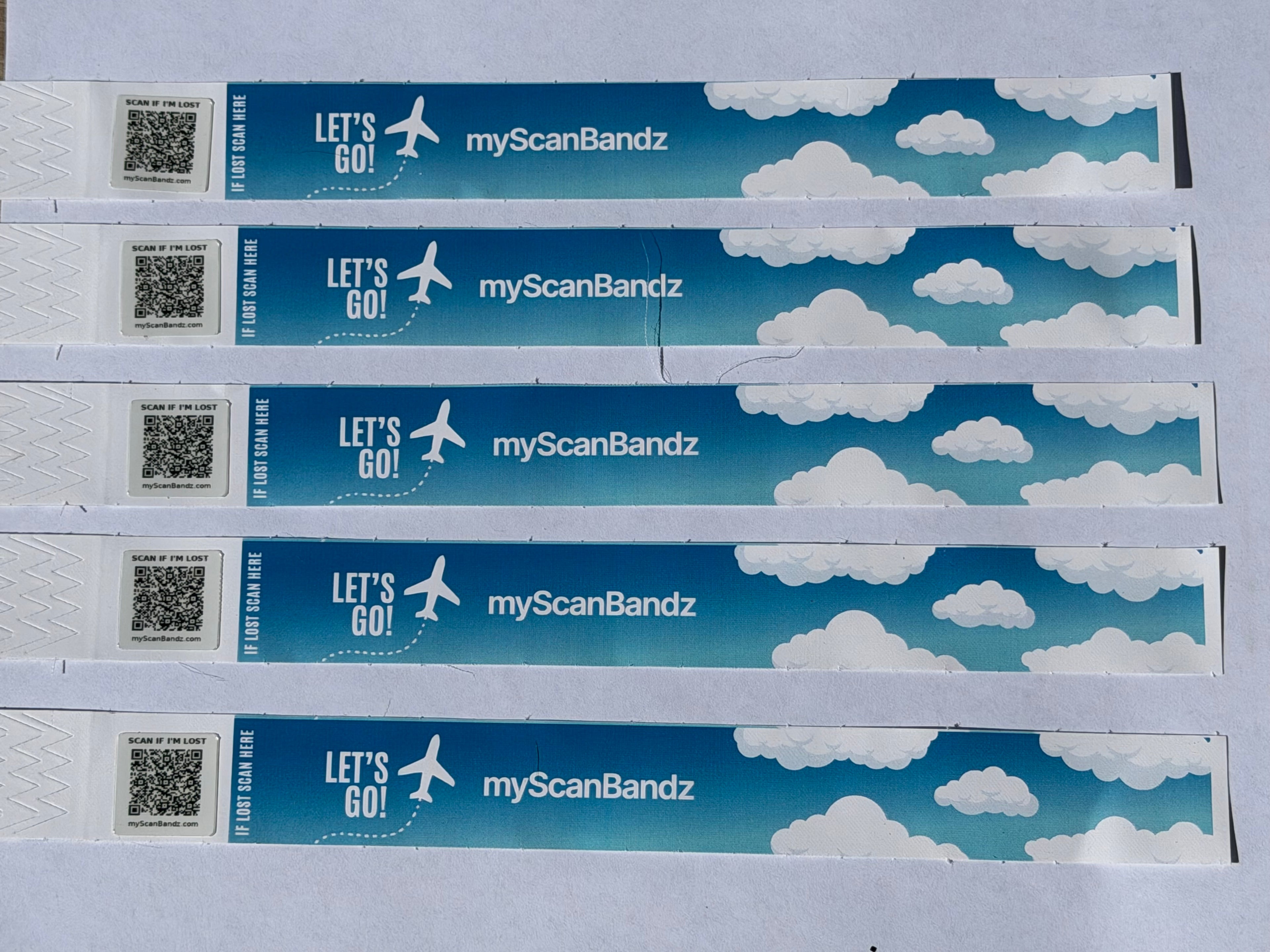 QR Safety Wristbands - Let's Go