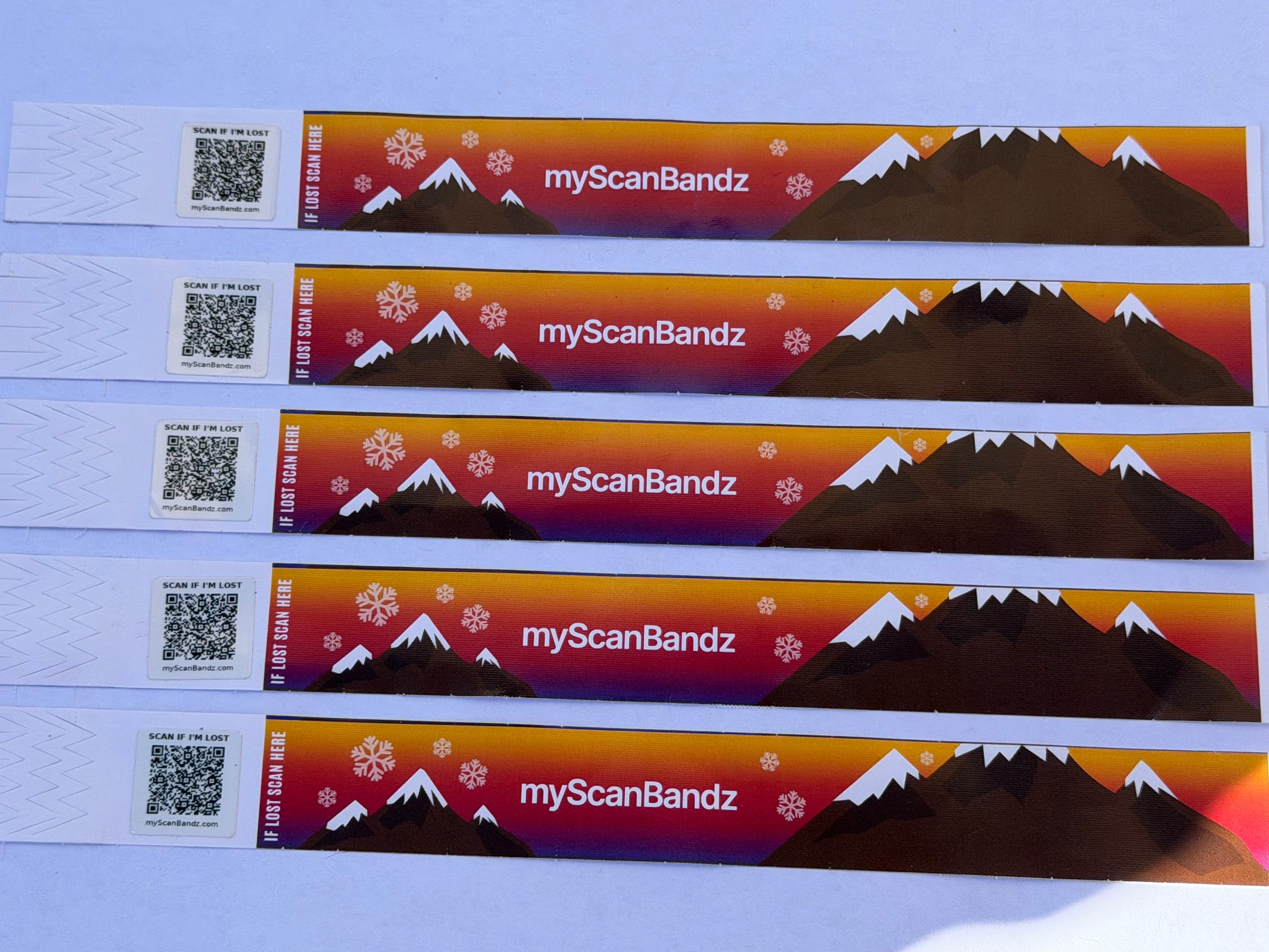 QR Safety Wristbands - Mountain Fun