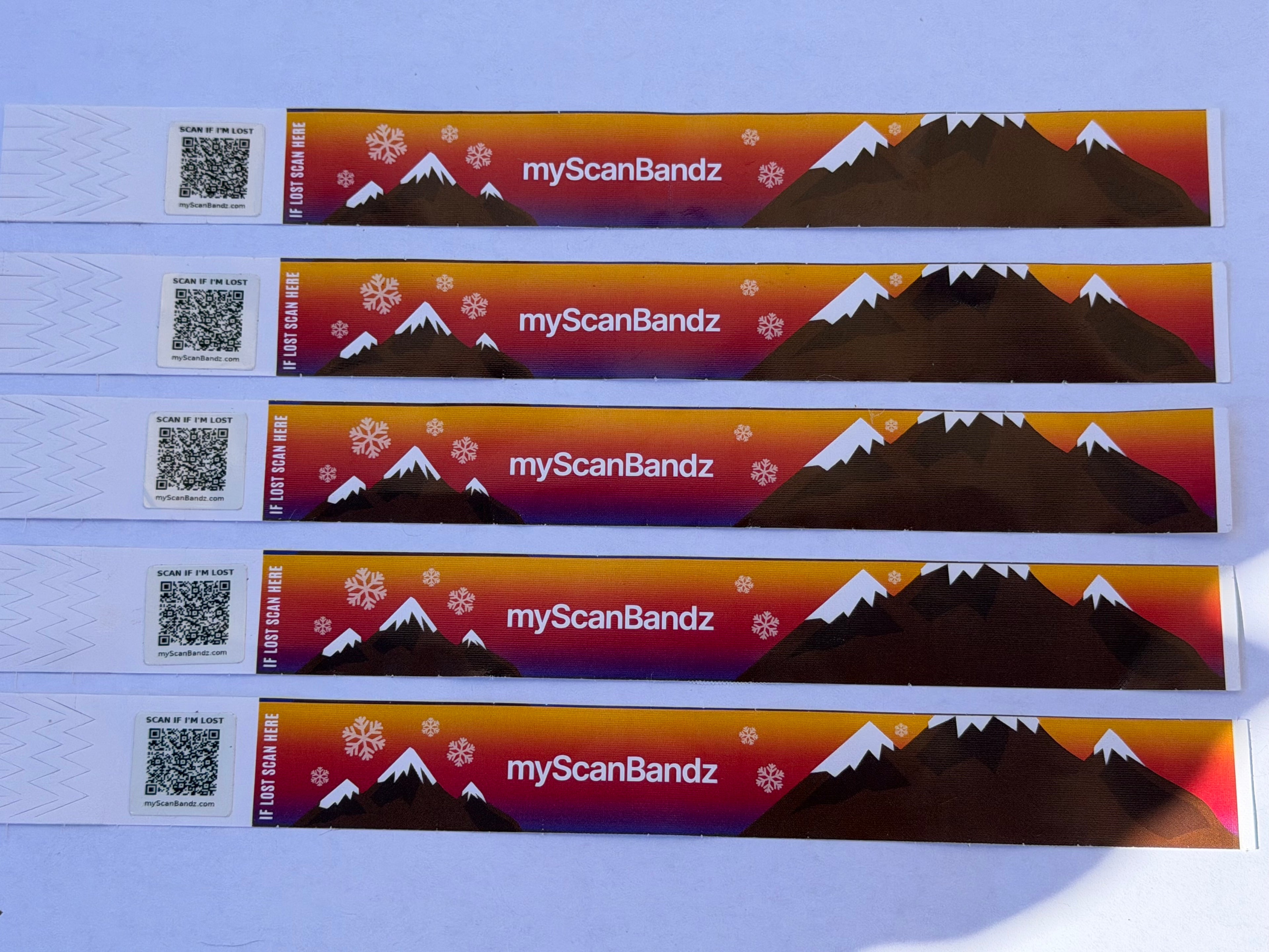 QR Safety Wristbands - Mountain Fun