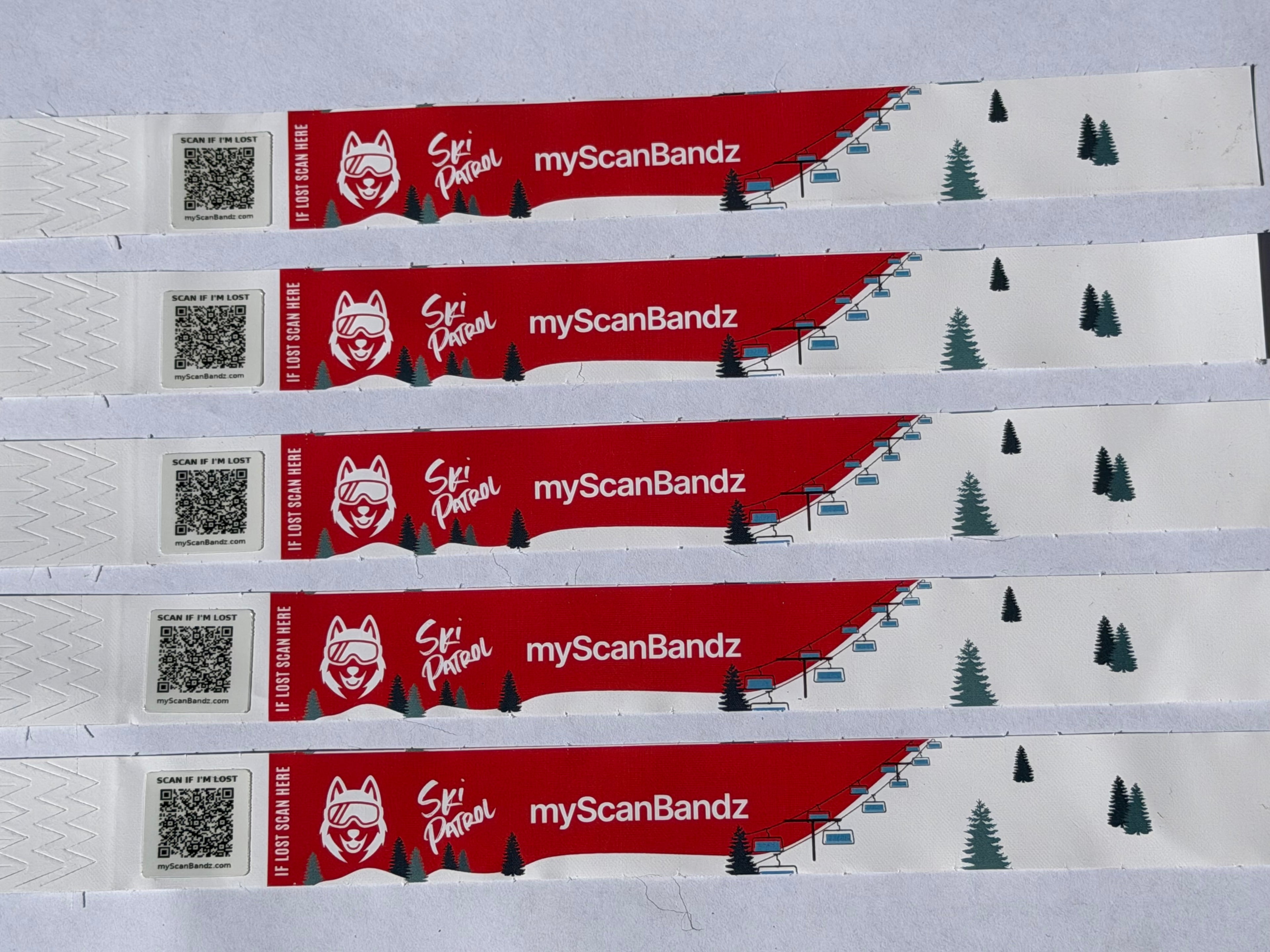 QR Safety Wristbands - Ski Patrol