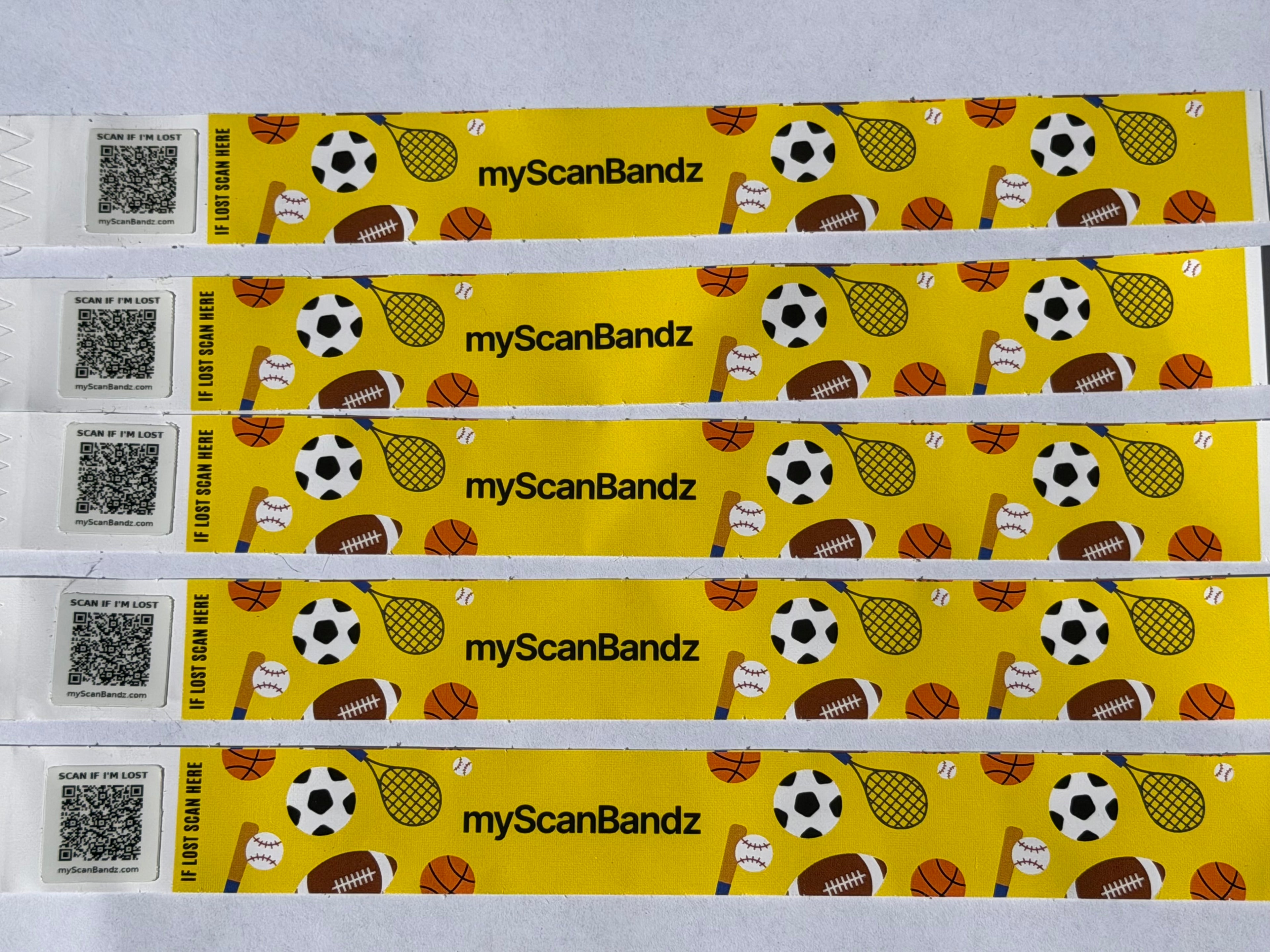 QR Safety Wristbands - Sports