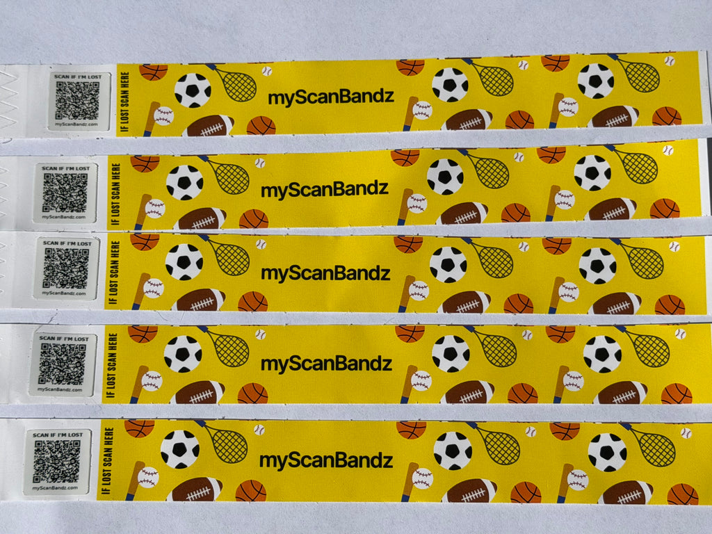 QR Safety Wristbands - Sports