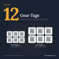 QR Gear Tags: Starter Pack (12 Tags)