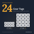 QR Gear Tags: Adventure Essentials (24 Tags)
